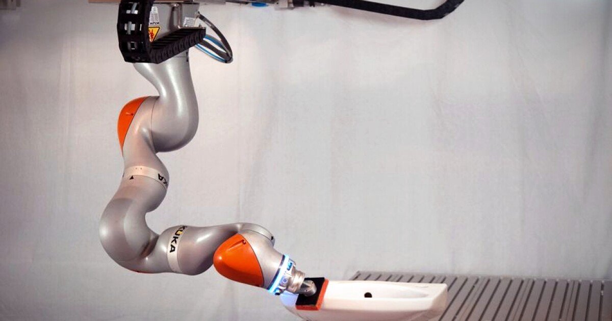 Watch: An ambitious robot learns to clean a bathroom sink by watching